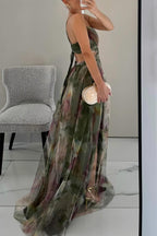 Floral Maxi Dress Flowing Skirt Flora - Women's Dress