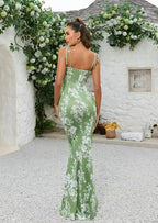 Floral Maxi Dress Sleeveless Bloom - Women's Dress