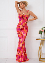 Floral Maxi Dress Sleeveless Bloom - Women's Dress