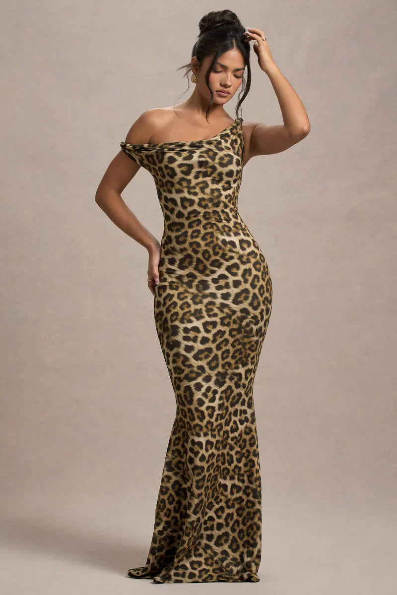 Floral Bodycon Maxi Dress Twisted Zoe - Women's Dress