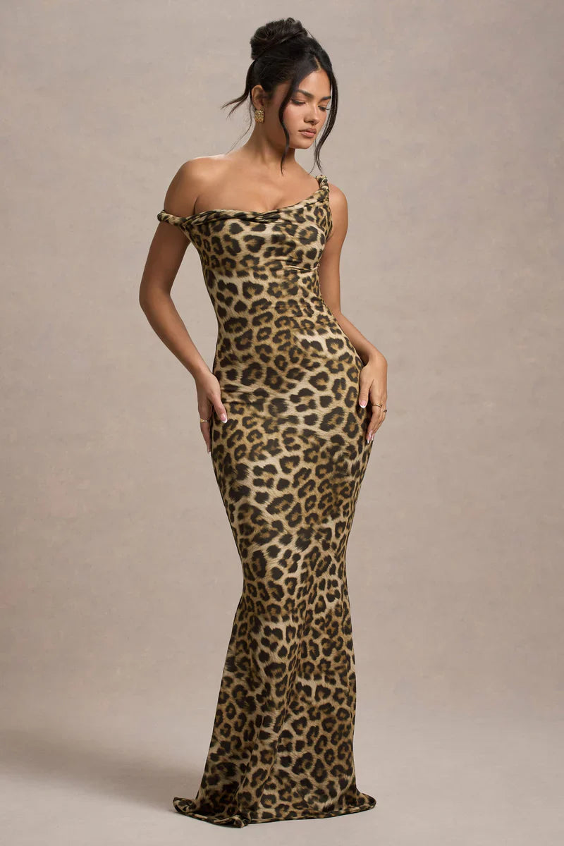 Floral Bodycon Maxi Dress Twisted Zoe - Women's Dress