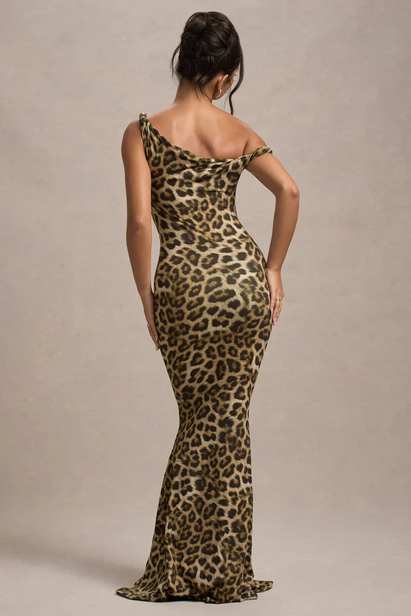 Floral Bodycon Maxi Dress Twisted Zoe - Women's Dress
