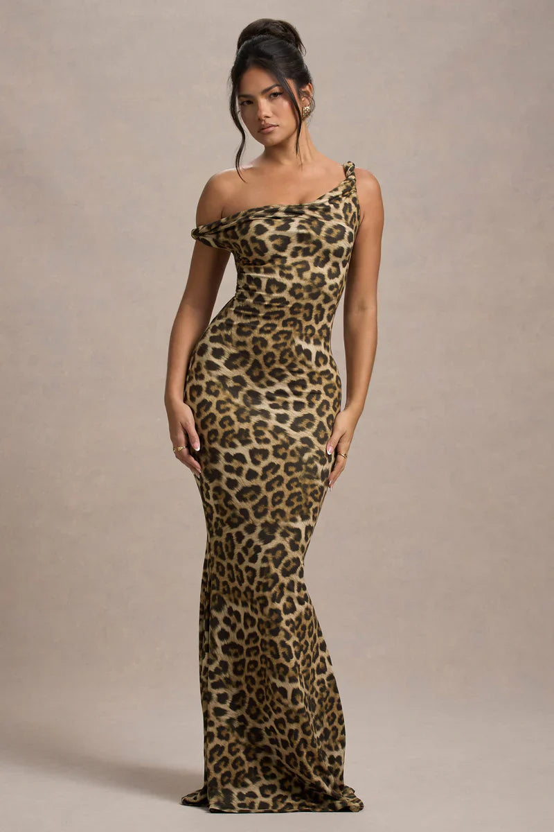 Floral Bodycon Maxi Dress Twisted Zoe - Women's Dress