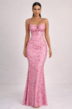 Floral Maxi Dress Sleeveless Bloom - Women's Dress