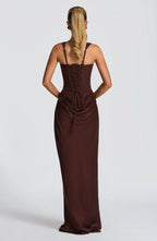 Corset Maxi Dress Square Neck Elara - Women's Dress