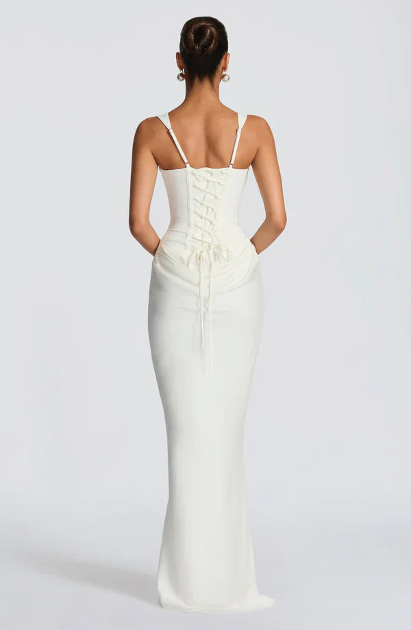 Corset Maxi Dress Square Neck Elara - Women's Dress