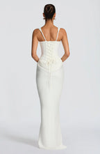 Corset Maxi Dress Square Neck Elara - Women's Dress