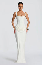 Corset Maxi Dress Square Neck Elara - Women's Dress