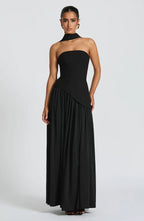 Strapless Chiffon Maxi Dress Celeste - Women's Dress