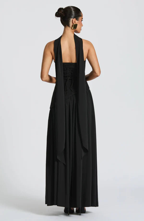 Strapless Chiffon Maxi Dress Celeste - Women's Dress