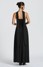 Strapless Chiffon Maxi Dress Celeste - Women's Dress