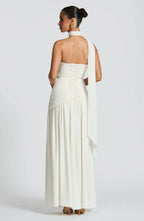 Strapless Chiffon Maxi Dress Celeste - Women's Dress