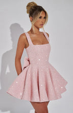 Sequin Tweed Mini Dress Cleo - Women's Dress