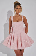 Sequin Tweed Mini Dress Cleo - Women's Dress