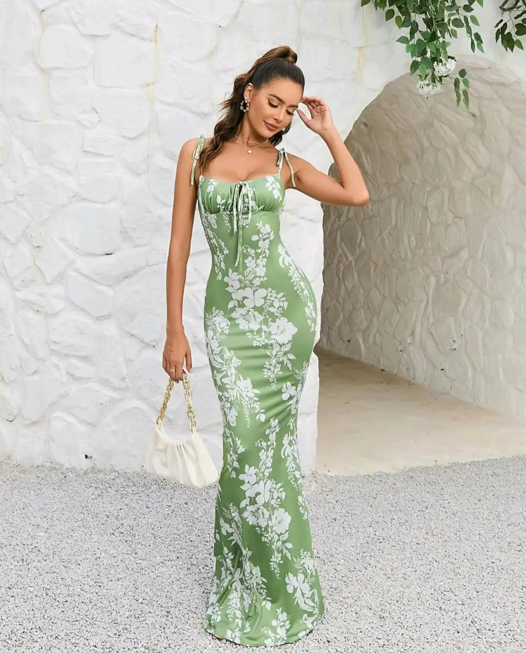 Floral Maxi Dress Sleeveless Bloom - Women's Dress