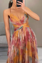 Floral Maxi Dress Flowing Skirt Flora - Women's Dress