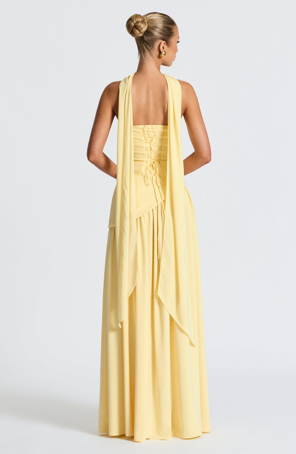 Strapless Chiffon Maxi Dress Celeste - Women's Dress