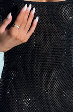 Rhinestone Bodycon Mini Dress Roxy - Women's Dress