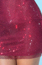 Rhinestone Bodycon Mini Dress Roxy - Women's Dress