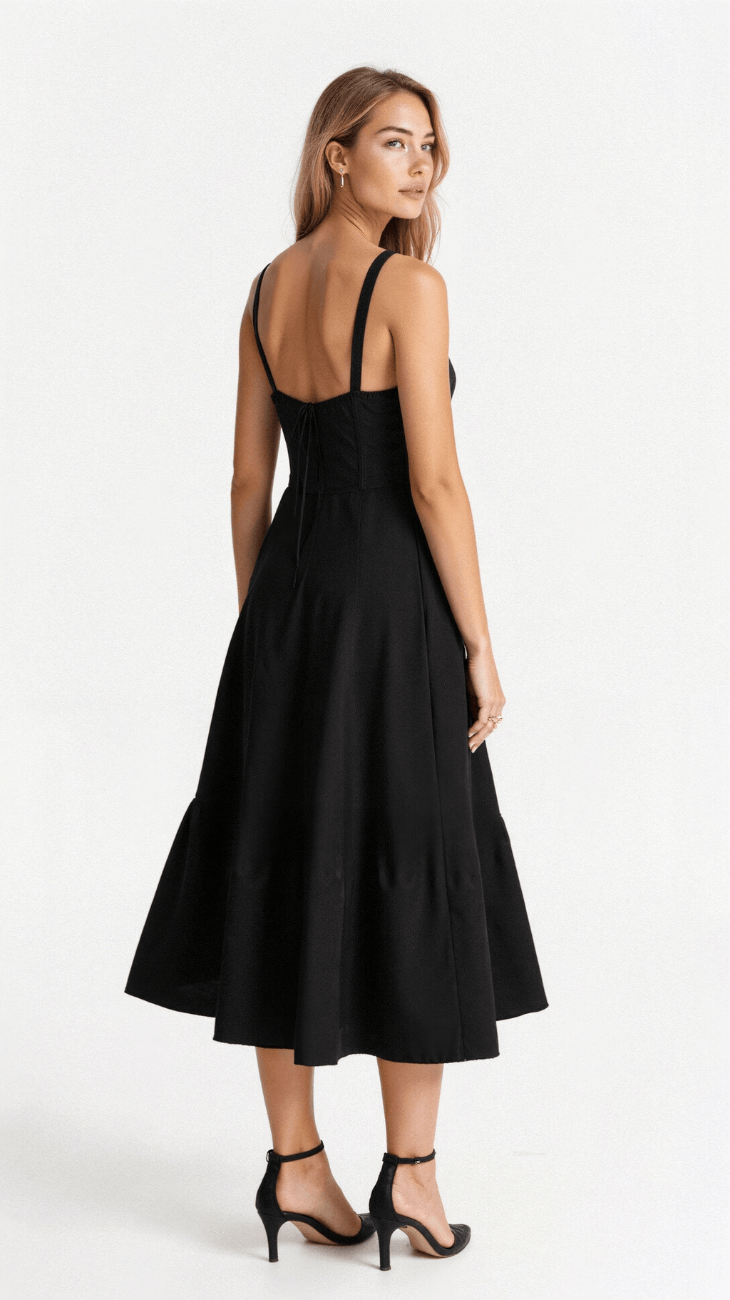Bustier Midi Dress Tailored Waist Kiana - Women's Dress