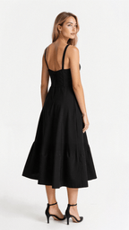 Bustier Midi Dress Tailored Waist Kiana - Women's Dress