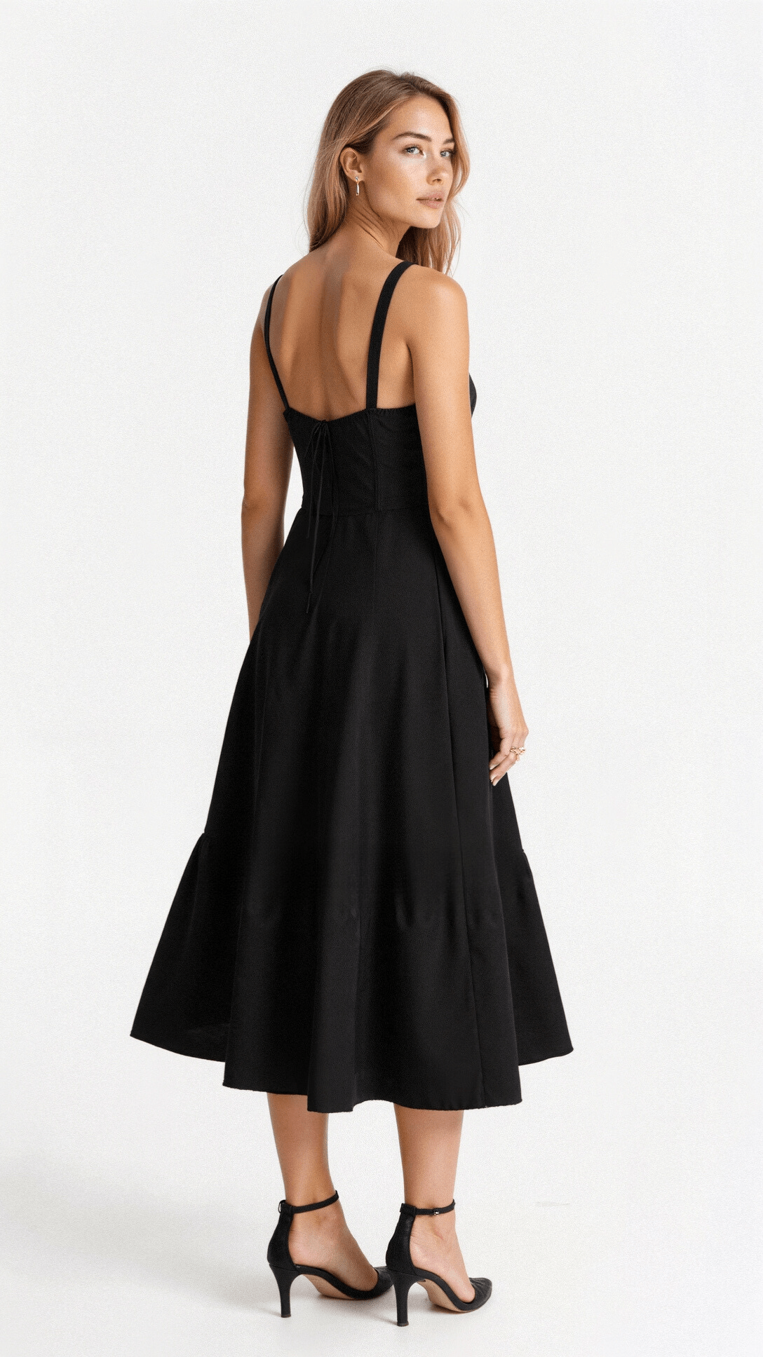 Bustier Midi Dress Tailored Waist Kiana - Women's Dress