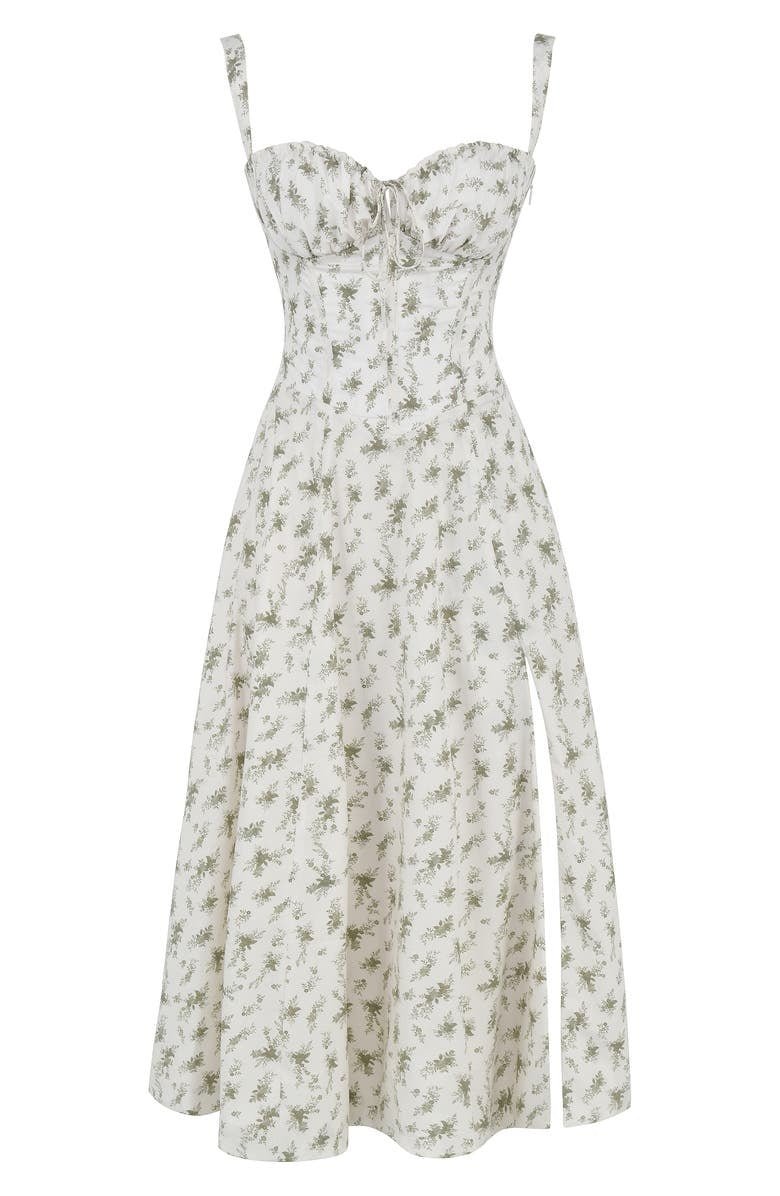 Bustier Midi Dress Tailored Waist Kiana - Women's Dress