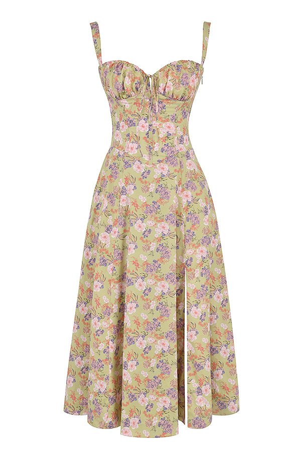 Bustier Midi Dress Tailored Waist Kiana - Women's Dress