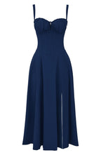 Bustier Midi Dress Tailored Waist Kiana - Women's Dress