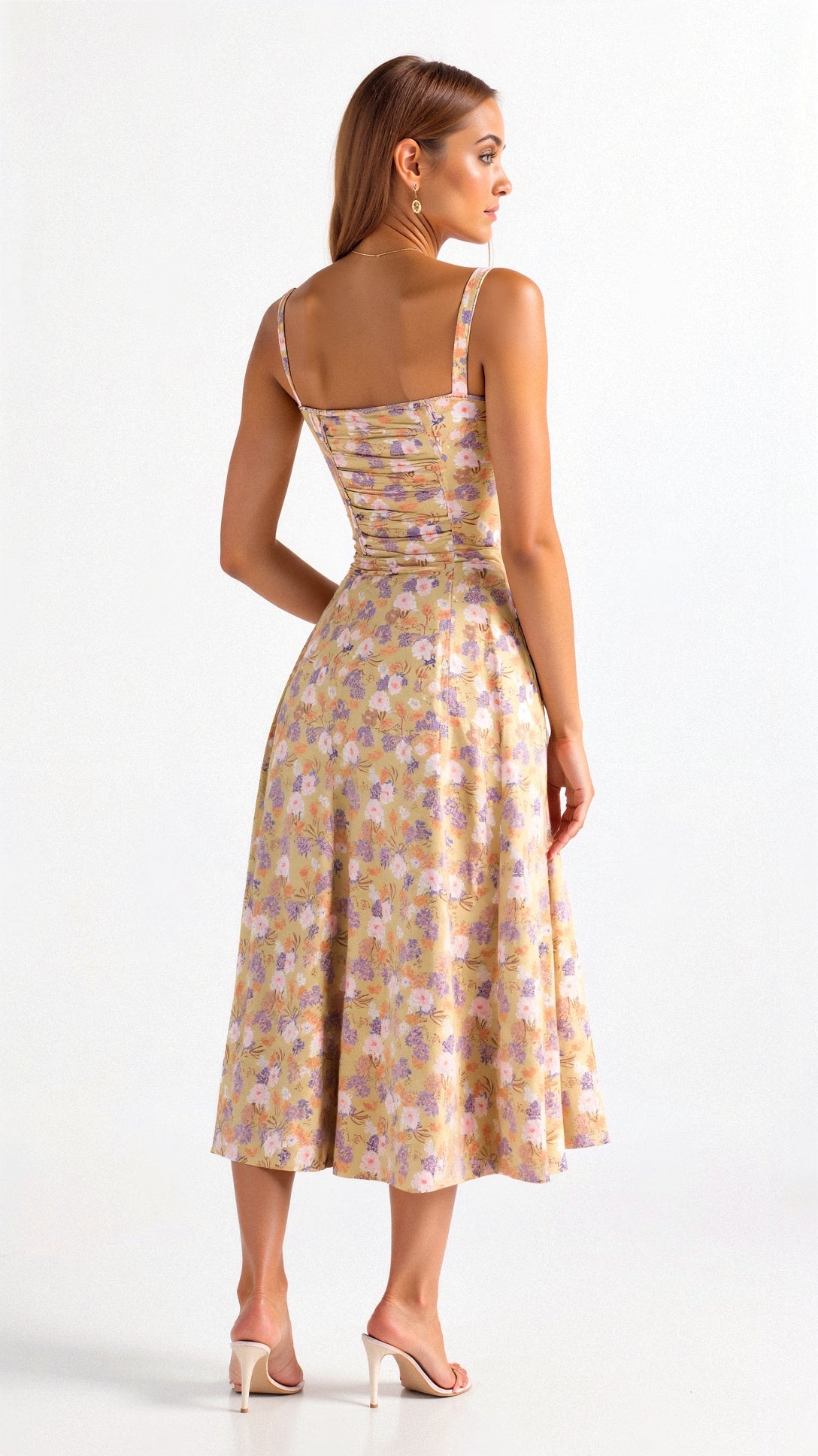 Bustier Midi Dress Tailored Waist Kiana - Women's Dress