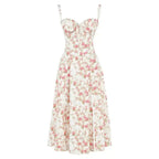 Bustier Midi Dress Tailored Waist Kiana - Women's Dress