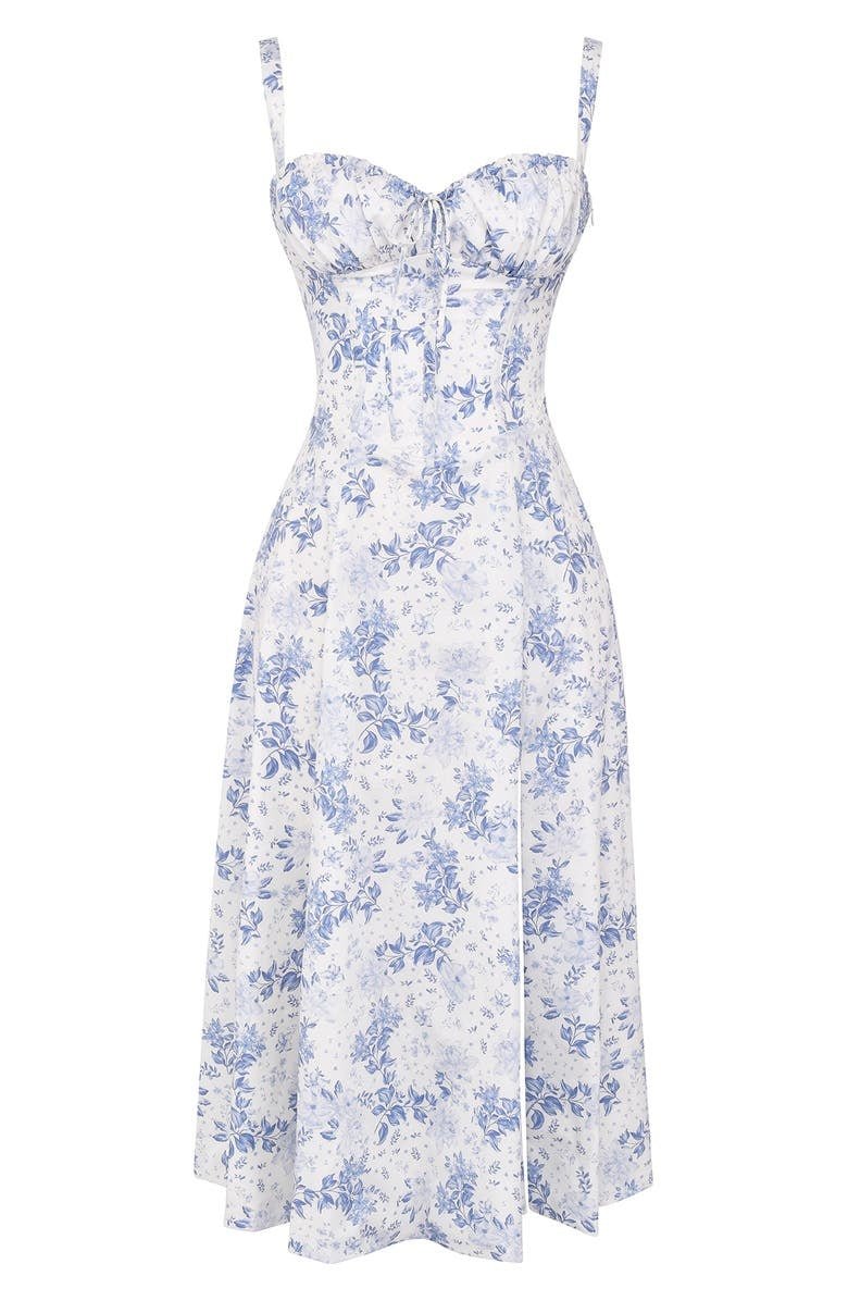 Bustier Midi Dress Tailored Waist Kiana - Women's Dress
