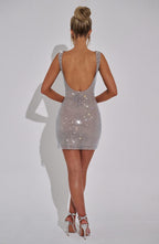 Rhinestone Bodycon Mini Dress Roxy - Women's Dress