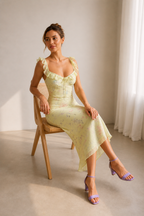 Floral Ruffle Maxi Dress Sleeveless Rivera - Women's Dress