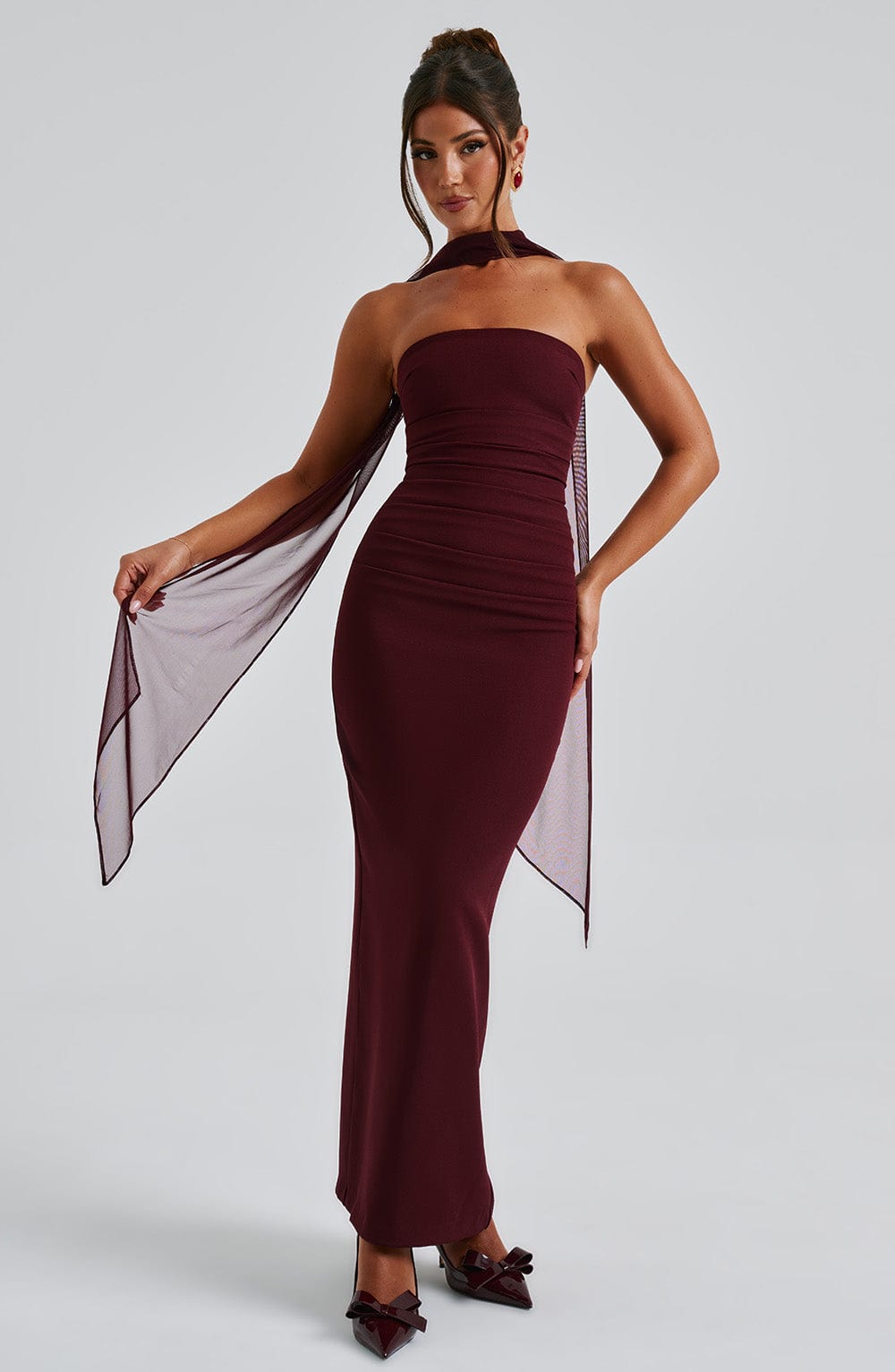 Strapless Bodycon Maxi Dress Aria - Women's Dress