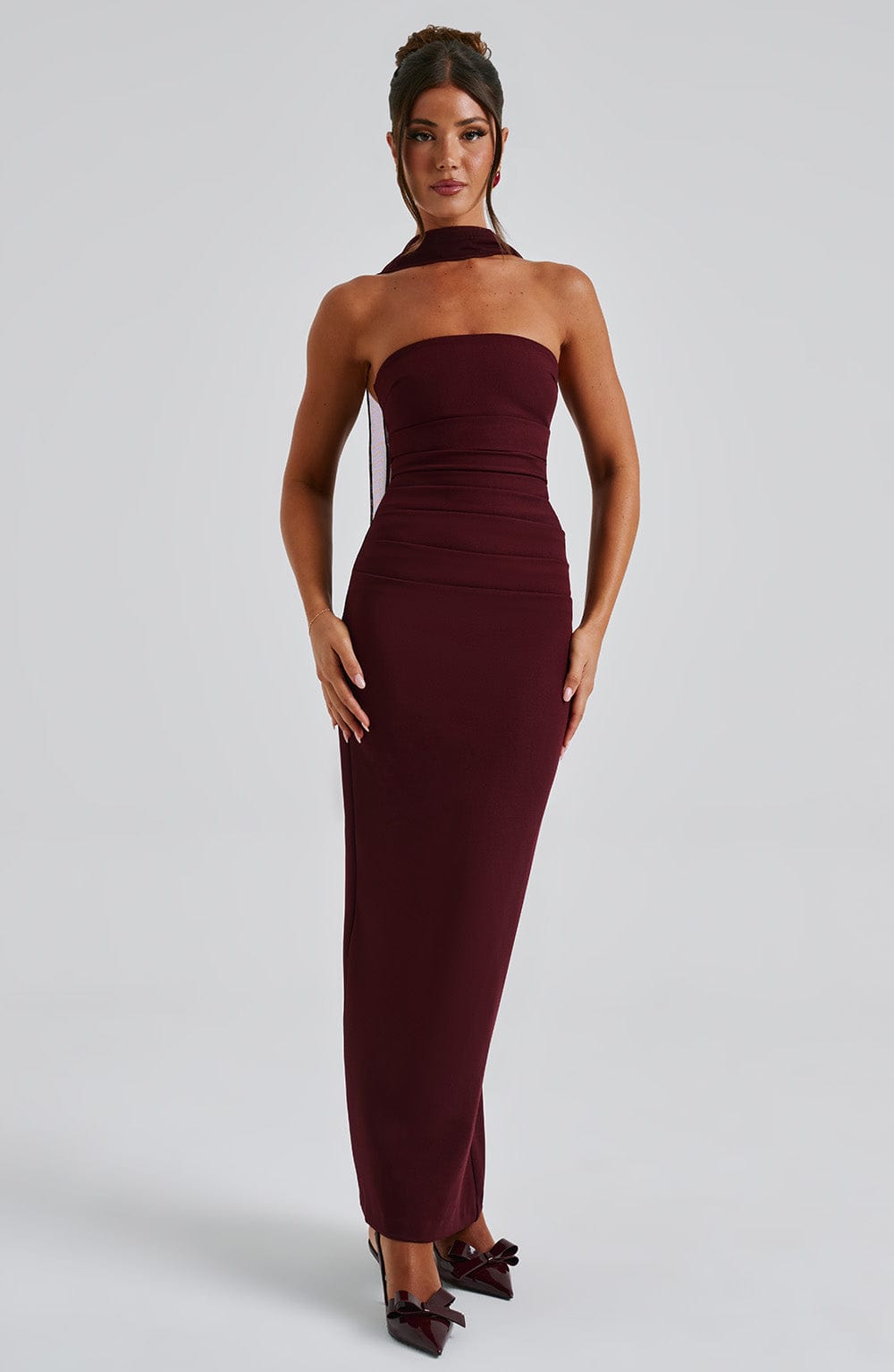 Strapless Bodycon Maxi Dress Aria - Women's Dress